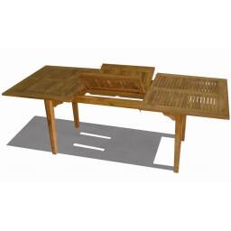 Mesa rectangular extensible en madera de acacia 