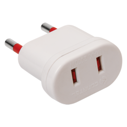 ADAPTADOR P/ FICHA AMERICANA S/TIERRA A 3 EN LINEA