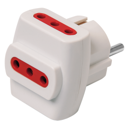 ADAPTADOR 3 EN LINEA A FICHA SCHUKO