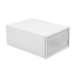 6 x CAJA APILABLE ORGANIZADOR ZAPATOS-BLANCO