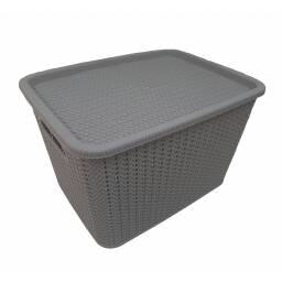 Set 3 Canastos Cesto Organizador Simil Rattan 5,12 y 20 litros