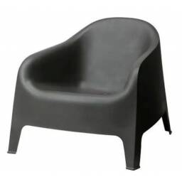 Sillon Skarpo Negro Plastico Exterior Mueble Jardn