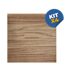 Kit x 4 Revestimiento autodhesivo 3d - Tablas de madera oscura