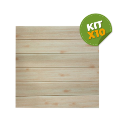 Kit x 10 Revestimiento autodhesivo 3d - Tablas de madera clara