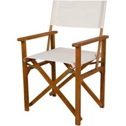 SILLA ACACIAN 54X55X85 De Director Blanca