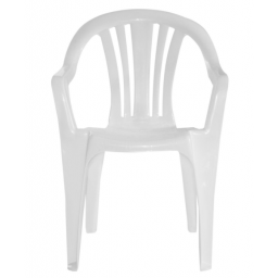 Silla de plastico reforzada blanca