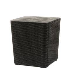 Mesa Ratona auxiliar Patio Jardin Exterior modelo Capri negra