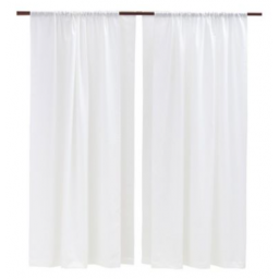 Set 2 cortinas de tela 145 x 220 cm crudo con velo