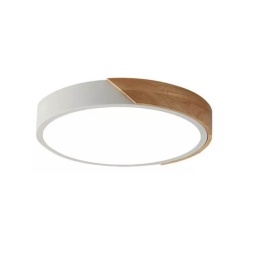 Plafon Led Redondo 72 W - 47 cms Diseo Wood - Madera White