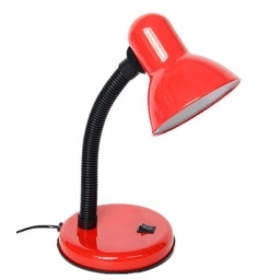 Lampara de Escritorio con cuello flexible Color Rojo  H35cm