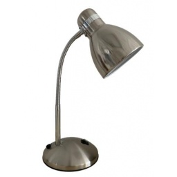 Lampara de Escritorio con cuello flexible Cromo/plata H40cm