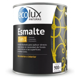 Esmalte Convertidor De xido 3 En 1 Ecolux 900 Ml Grafito