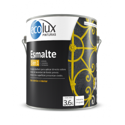 Esmalte Convertidor De xido 3 En 1 Ecolux 3.6 lts Grafito