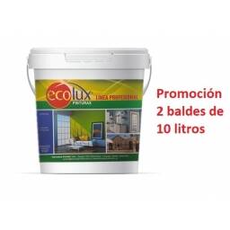 Promo x 2 Pintura Latex Multipropsito Intext 10+10lts. Ecolux 