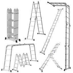 Escalera 4,60 m Multifuncion Combinada en aluminio - 16 Escalones andamio