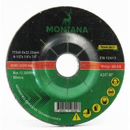 Disco Desbaste 7'' Metal Montana 180x6.0mm  5 unidades