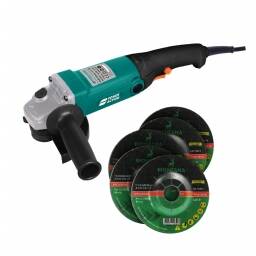 Kit Amoladora 1100 W 125mm + 5 Discos - OFERTA