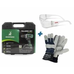 Kit Taladro 20 Volts CValija y Regalos Guantes+Lentes Seguridad ! 