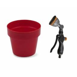 Kit Jardin - Pistola Riego 9 posiciones + 3 Macetas 25 cms - OFERTA !!!